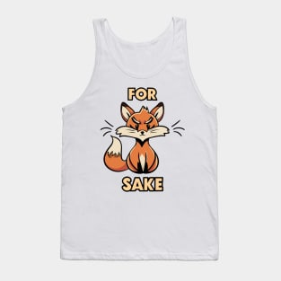 Funny 'For Sake' Graphic Tee | Humorous Animal Pun | Sassy Statement Wear | Playful Design, Gift for Humor and Wit Fans Tank Top